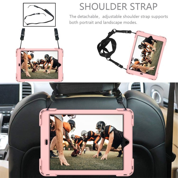 For iPad 10.2 2021 / 2020 / 2019 Shockproof Rhombus Robot PC + Silicone Protective Case with Holder & Shoulder Strap