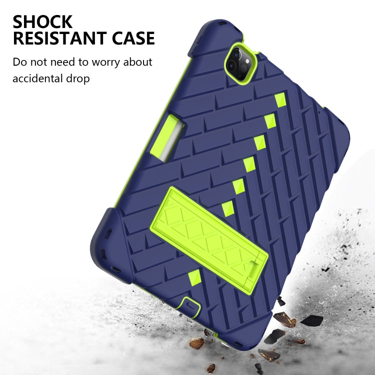 Shockproof Rhombus Robot PC + Silicone Protective Case with Holder & Shoulder Strap For iPad Air 2022 / 2020 10.9