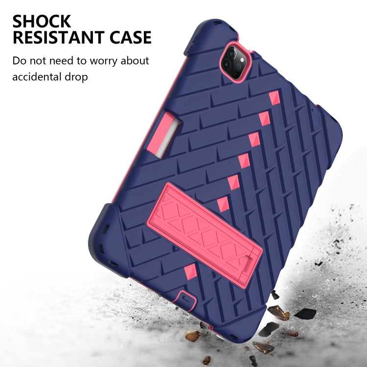 Shockproof Rhombus Robot PC + Silicone Protective Case with Holder & Shoulder Strap For iPad Air 2022 / 2020 10.9