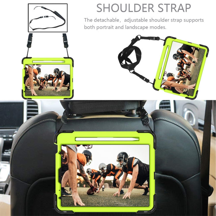 Shockproof Rhombus Robot PC + Silicone Protective Case with Holder & Shoulder Strap For iPad Air 2022 / 2020 10.9