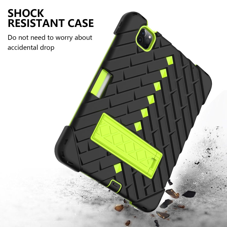 Shockproof Rhombus Robot PC + Silicone Protective Case with Holder & Shoulder Strap For iPad Air 2022 / 2020 10.9