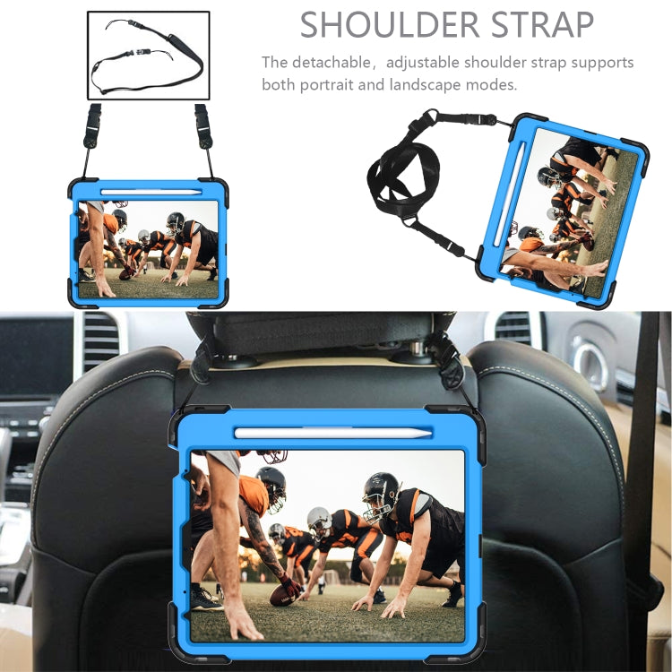 Shockproof Rhombus Robot PC + Silicone Protective Case with Holder & Shoulder Strap For iPad Air 2022 / 2020 10.9