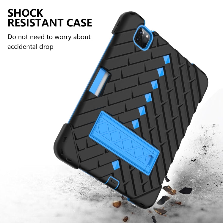 Shockproof Rhombus Robot PC + Silicone Protective Case with Holder & Shoulder Strap For iPad Air 2022 / 2020 10.9