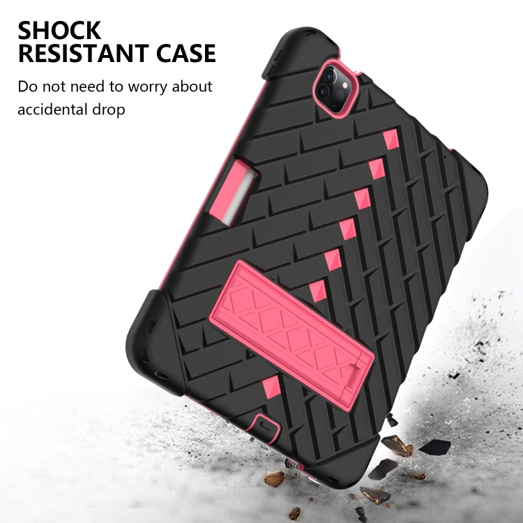 Shockproof Rhombus Robot PC + Silicone Protective Case with Holder & Shoulder Strap For iPad Air 2022 / 2020 10.9