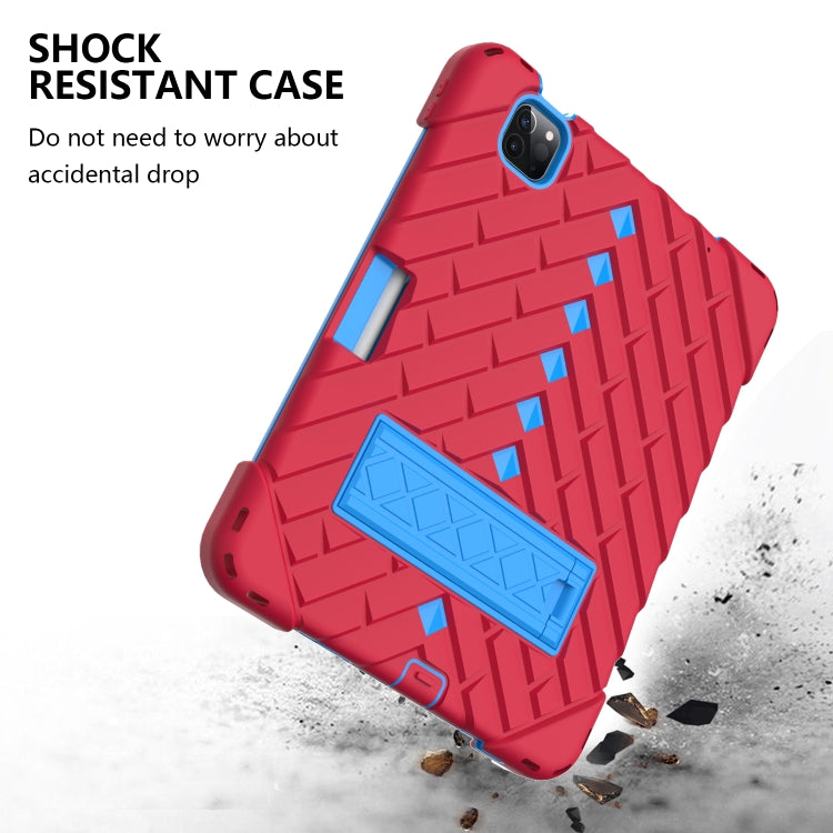 Shockproof Rhombus Robot PC + Silicone Protective Case with Holder & Shoulder Strap For iPad Air 2022 / 2020 10.9