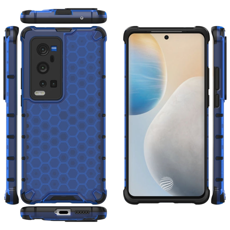 For  vivo X60 Pro+ 5G Shockproof Honeycomb PC + TPU Case