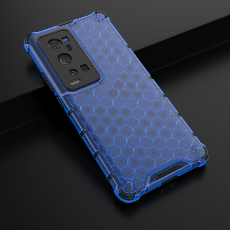 For  vivo X60 Pro+ 5G Shockproof Honeycomb PC + TPU Case