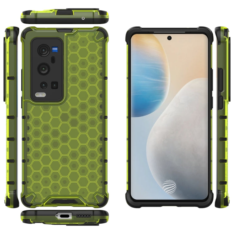 For  vivo X60 Pro+ 5G Shockproof Honeycomb PC + TPU Case