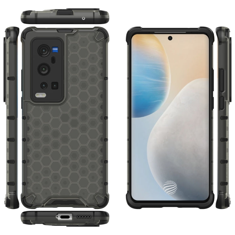 For  vivo X60 Pro+ 5G Shockproof Honeycomb PC + TPU Case