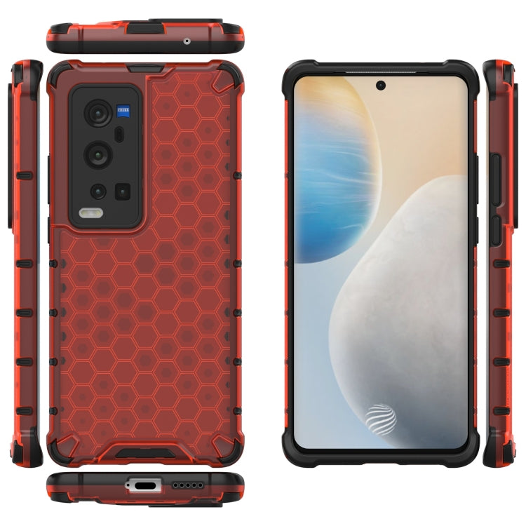 For  vivo X60 Pro+ 5G Shockproof Honeycomb PC + TPU Case