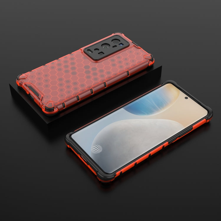 For  vivo X60 Pro+ 5G Shockproof Honeycomb PC + TPU Case