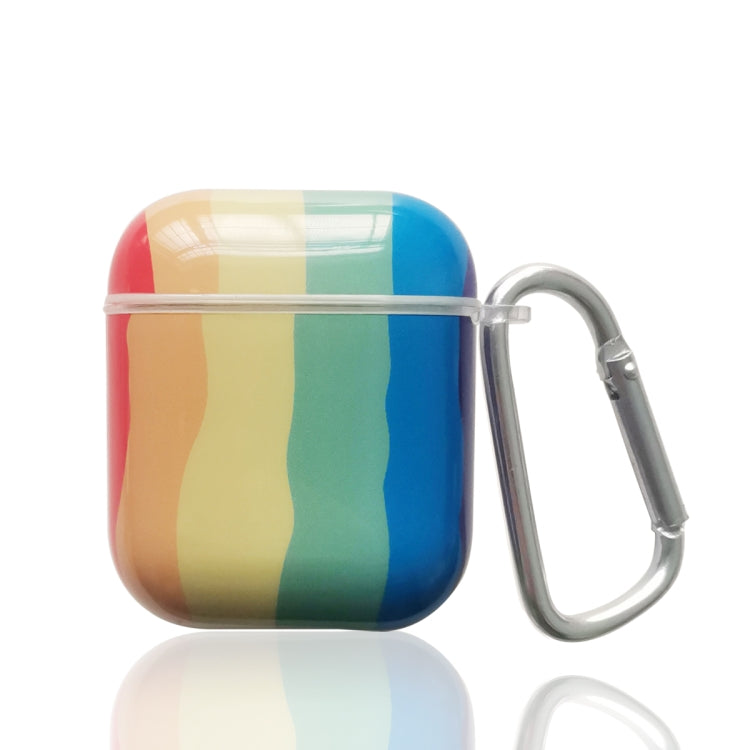 Painted TPU Earphone Protective Case with Hook For AirPods 1 / 2