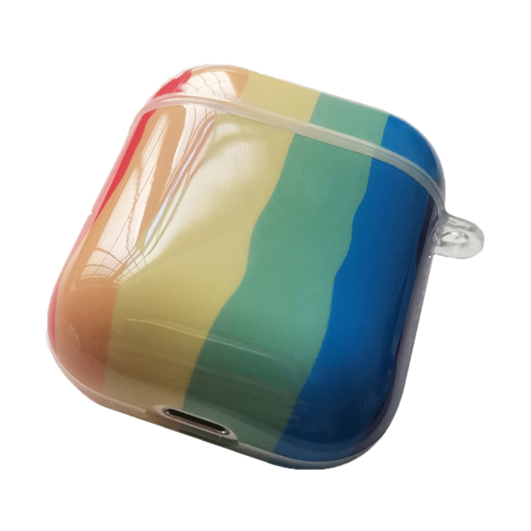 Painted TPU Earphone Protective Case with Hook For AirPods 1 / 2
