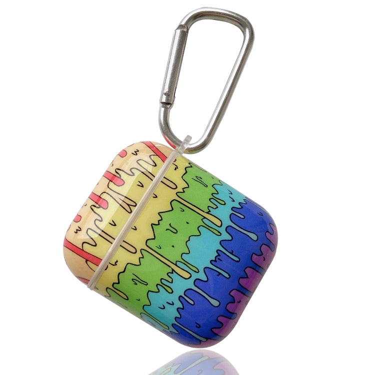 Painted TPU Earphone Protective Case with Hook For AirPods 1 / 2