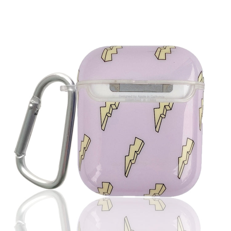 Painted TPU Earphone Protective Case with Hook For AirPods 1 / 2