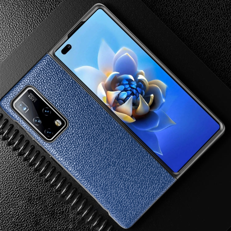 For Huawei Mate X2 Litchi Texture Cowhide Leather + TPU Shockproof Back Cover Case