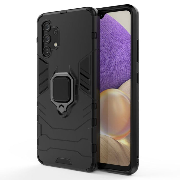 For Samsung Galaxy A32 4G Shockproof PC + TPU Protective Case with Magnetic Ring Holder