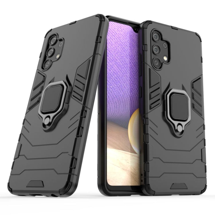 For Samsung Galaxy A32 4G Shockproof PC + TPU Protective Case with Magnetic Ring Holder