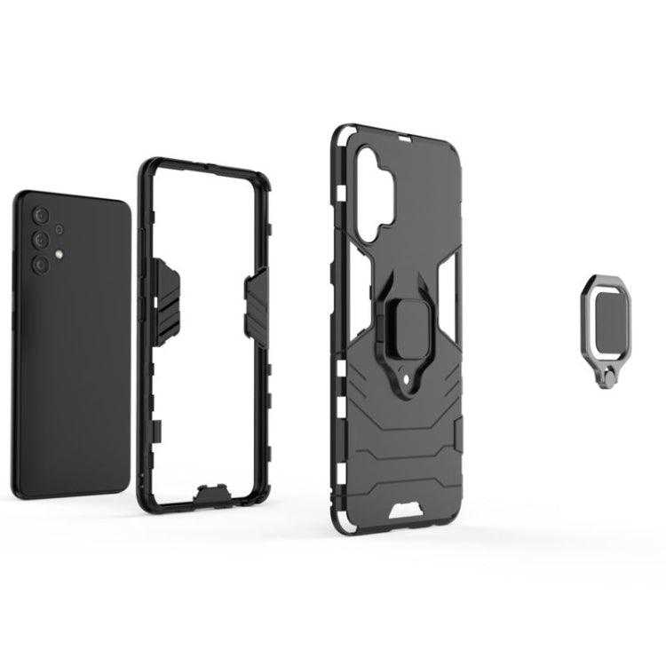 For Samsung Galaxy A32 4G Shockproof PC + TPU Protective Case with Magnetic Ring Holder