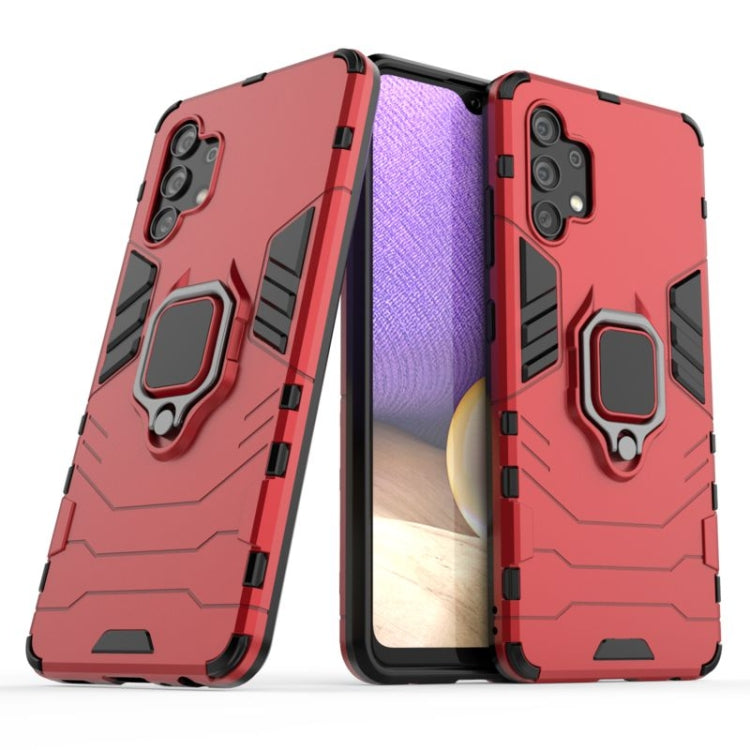 For Samsung Galaxy A32 4G Shockproof PC + TPU Protective Case with Magnetic Ring Holder