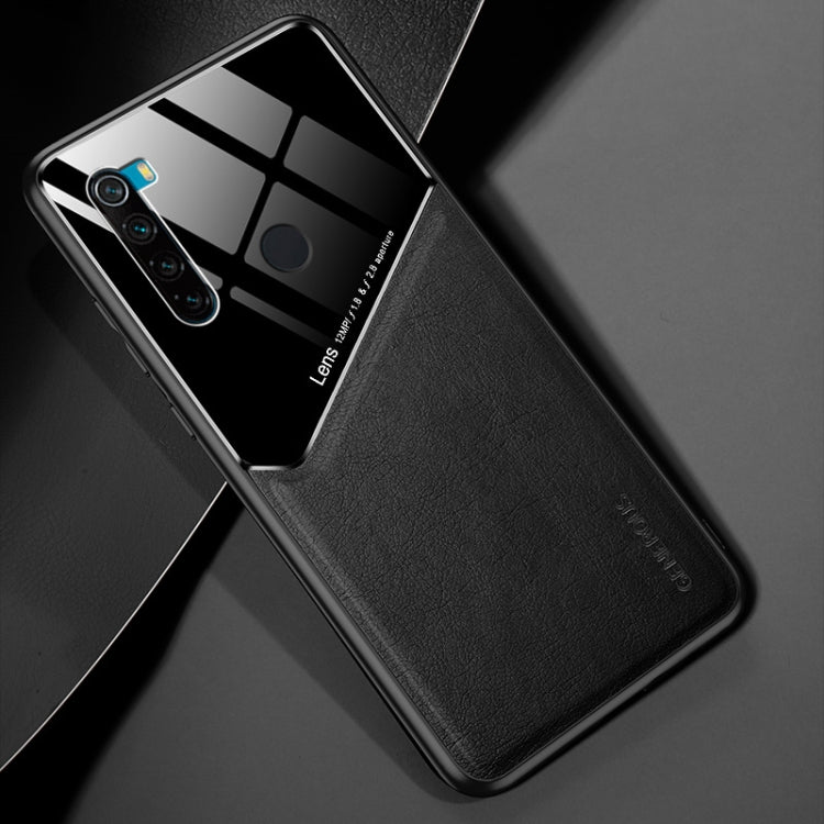 For Xiaomi Redmi Note 8T All-inclusive Leather + Organic Glass Protective Case with Metal Iron Sheet