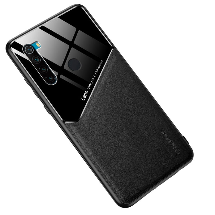 For Xiaomi Redmi Note 8T All-inclusive Leather + Organic Glass Protective Case with Metal Iron Sheet