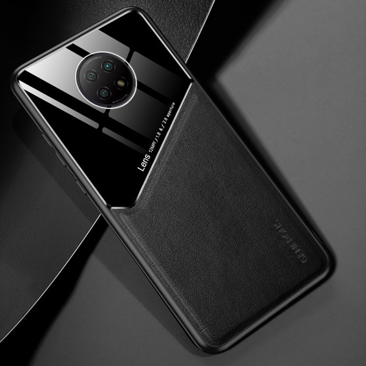 For Xiaomi Redmi Note 9 5G All-inclusive Leather + Organic Glass Protective Case with Metal Iron Sheet