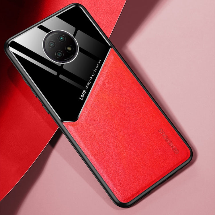 For Xiaomi Redmi Note 9 5G All-inclusive Leather + Organic Glass Protective Case with Metal Iron Sheet