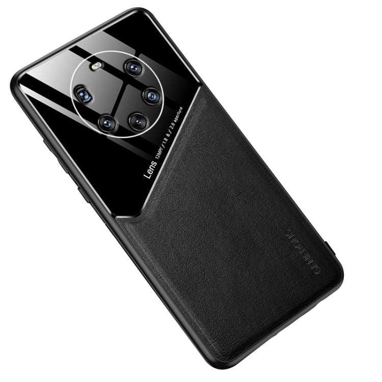 For Huawei Mate 40 Pro+ All-inclusive Leather + Organic Glass Protective Case with Metal Iron Sheet