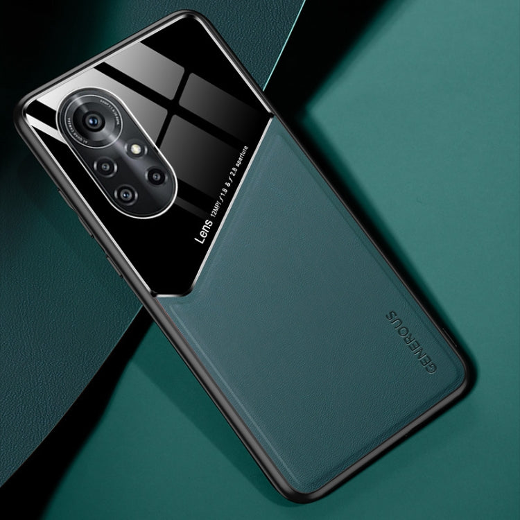 For Huawei nova 8 5G All-inclusive Leather + Organic Glass Protective Case with Metal Iron Sheet