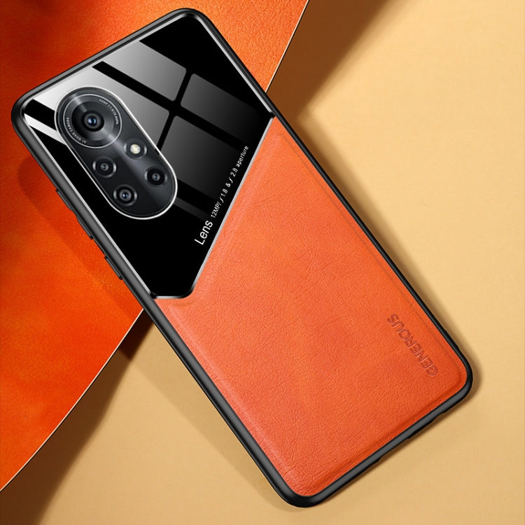For Huawei nova 8 5G All-inclusive Leather + Organic Glass Protective Case with Metal Iron Sheet