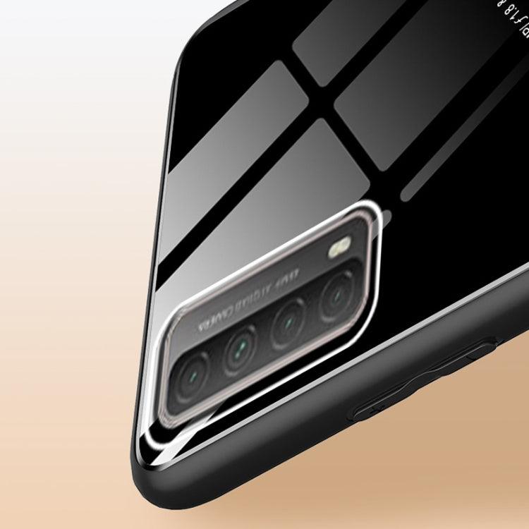 For Huawei P Smart 2021 All-inclusive Leather + Organic Glass Protective Case with Metal Iron Sheet
