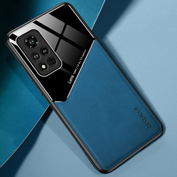 For Honor V40 All-inclusive Leather + Organic Glass Protective Case with Metal Iron Sheet