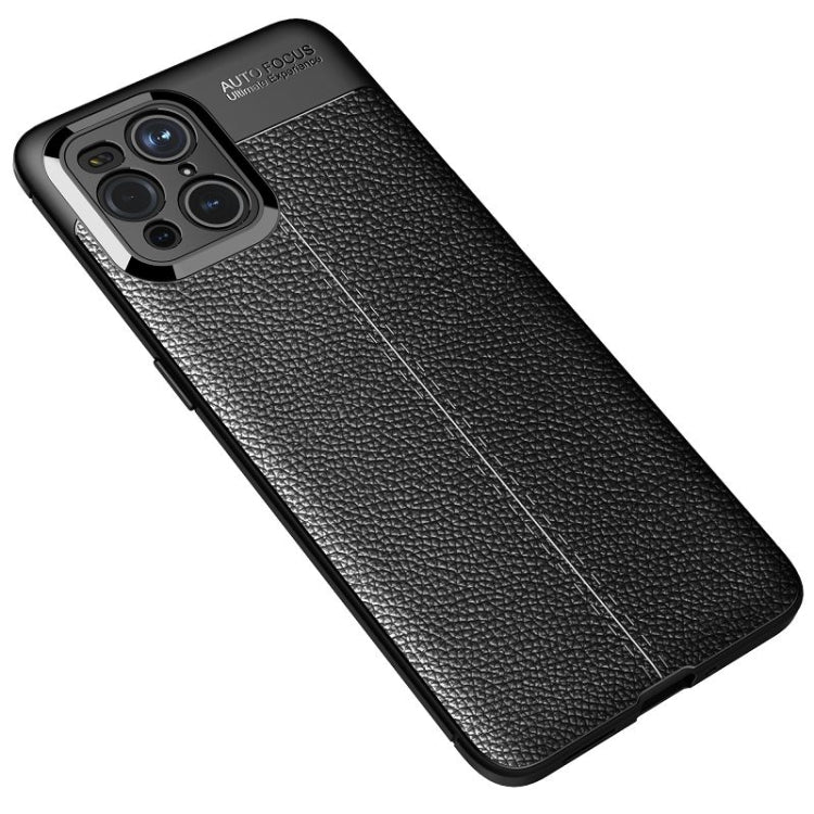 For OPPO Find X3 Litchi Texture TPU Shockproof Case