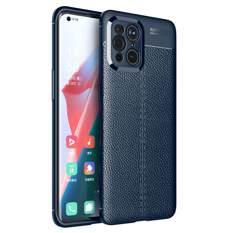 For OPPO Find X3 Litchi Texture TPU Shockproof Case