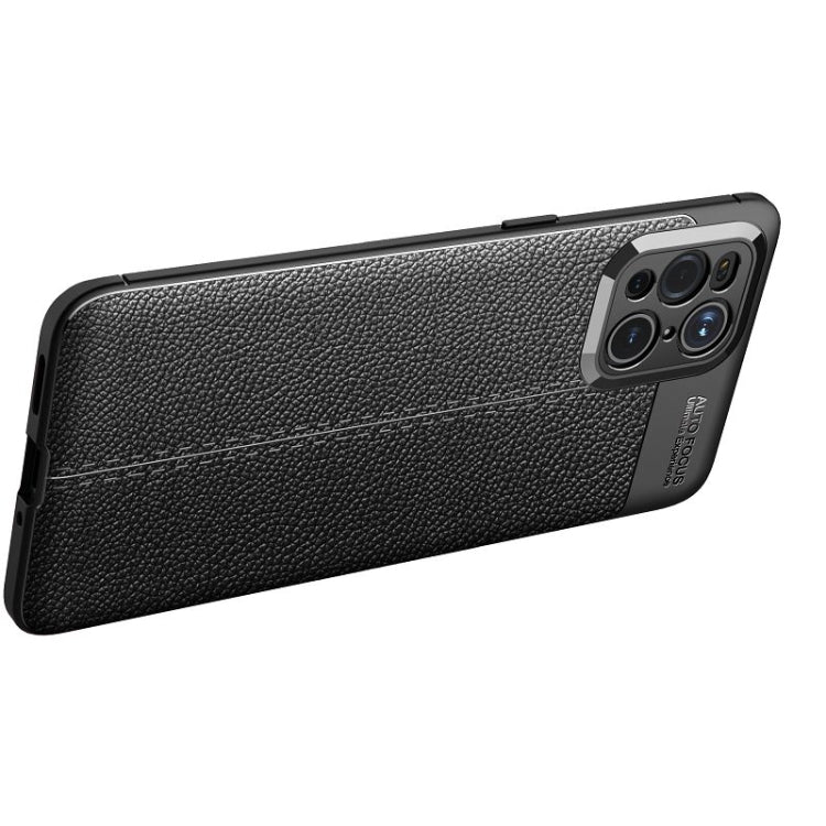 For OPPO Find X3 Litchi Texture TPU Shockproof Case