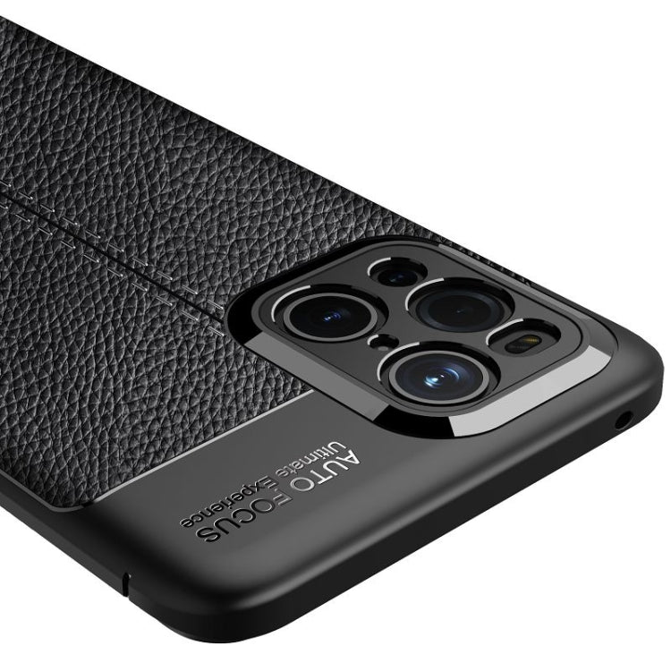 For OPPO Find X3 Litchi Texture TPU Shockproof Case