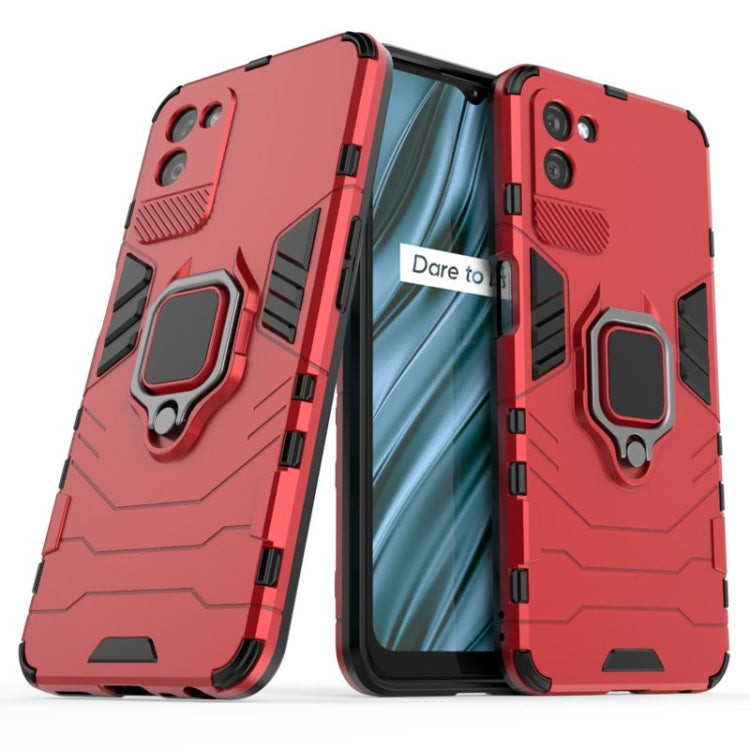 For OPPO Realme V11 5G Shockproof PC + TPU Protective Case with Magnetic Ring Holder