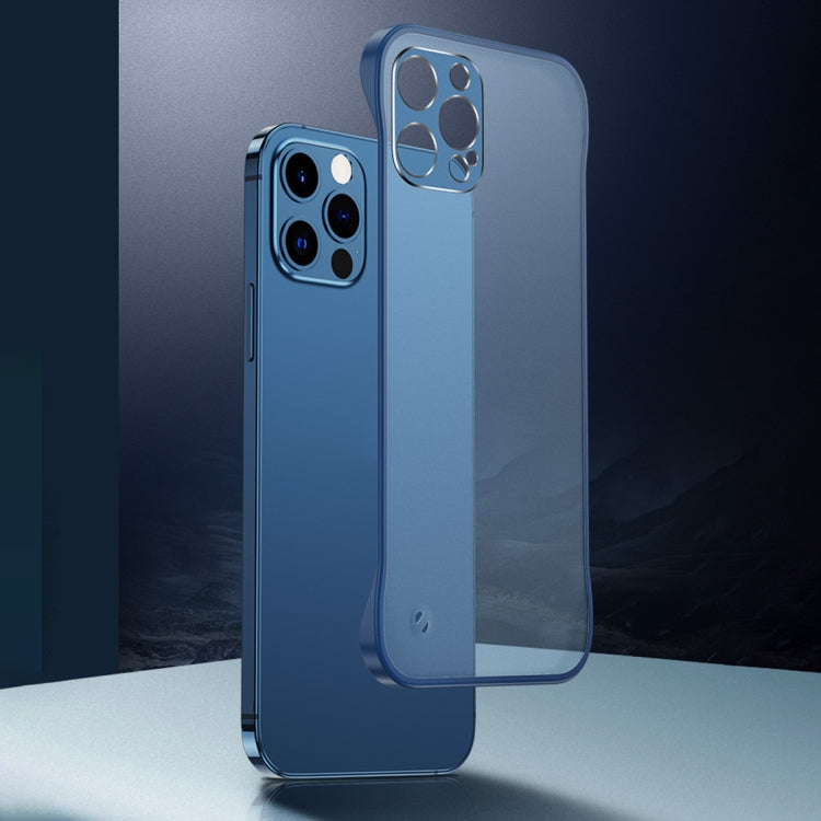 For iPhone 12 Pro Frosted Soft Four-corner Shockproof Case with Finger Ring Strap & Metal Lens Cover