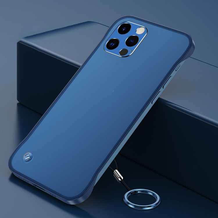 For iPhone 11 Pro Max Frosted Soft Four-corner Shockproof Case with Finger Ring Strap & Metal Lens Cover
