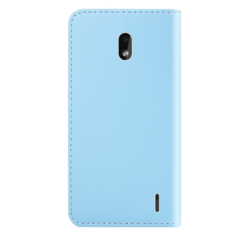 For Nokia 2.2 Tricolor Stitching Horizontal Flip TPU + PU Leather Case with Holder & Card Slots & Wallet