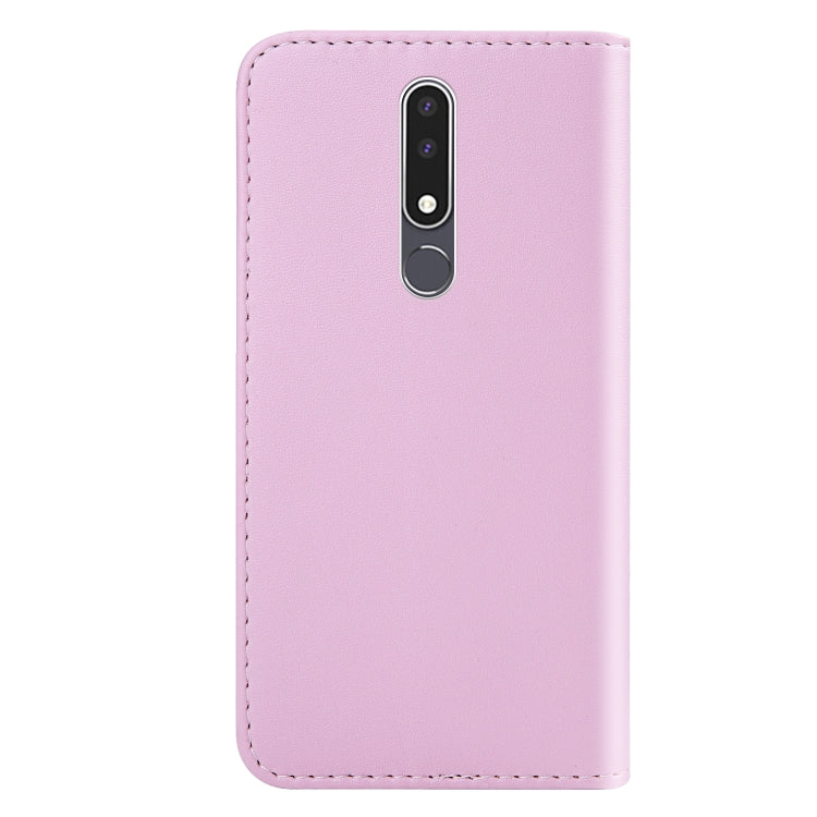 For Nokia 3.1 Plus Tricolor Stitching Horizontal Flip TPU + PU Leather Case with Holder & Card Slots & Wallet