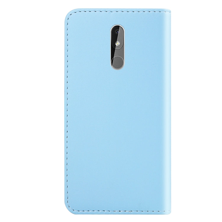 For Nokia 3.2 Tricolor Stitching Horizontal Flip TPU + PU Leather Case with Holder & Card Slots & Wallet