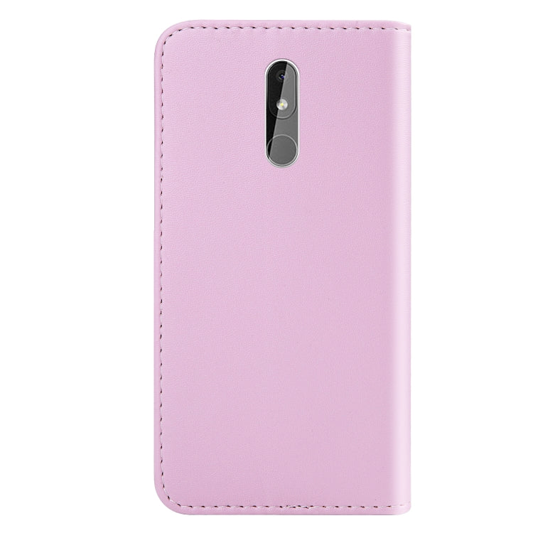 For Nokia 3.2 Tricolor Stitching Horizontal Flip TPU + PU Leather Case with Holder & Card Slots & Wallet