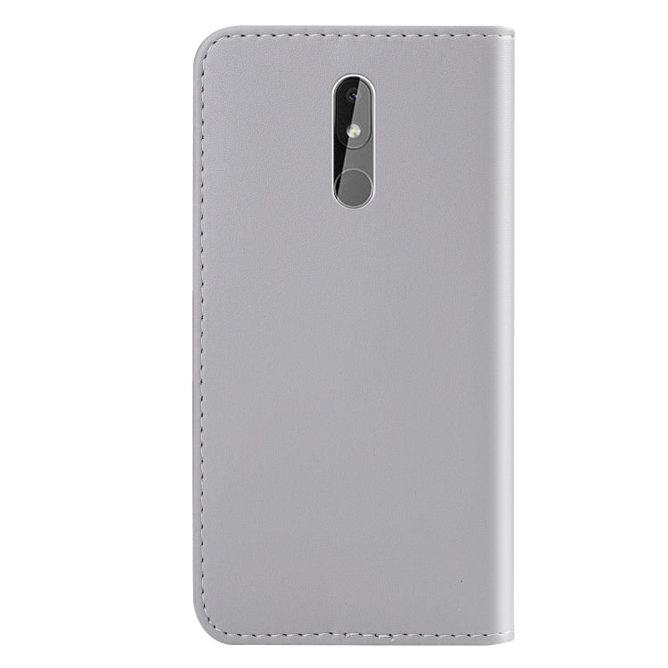 For Nokia 3.2 Tricolor Stitching Horizontal Flip TPU + PU Leather Case with Holder & Card Slots & Wallet