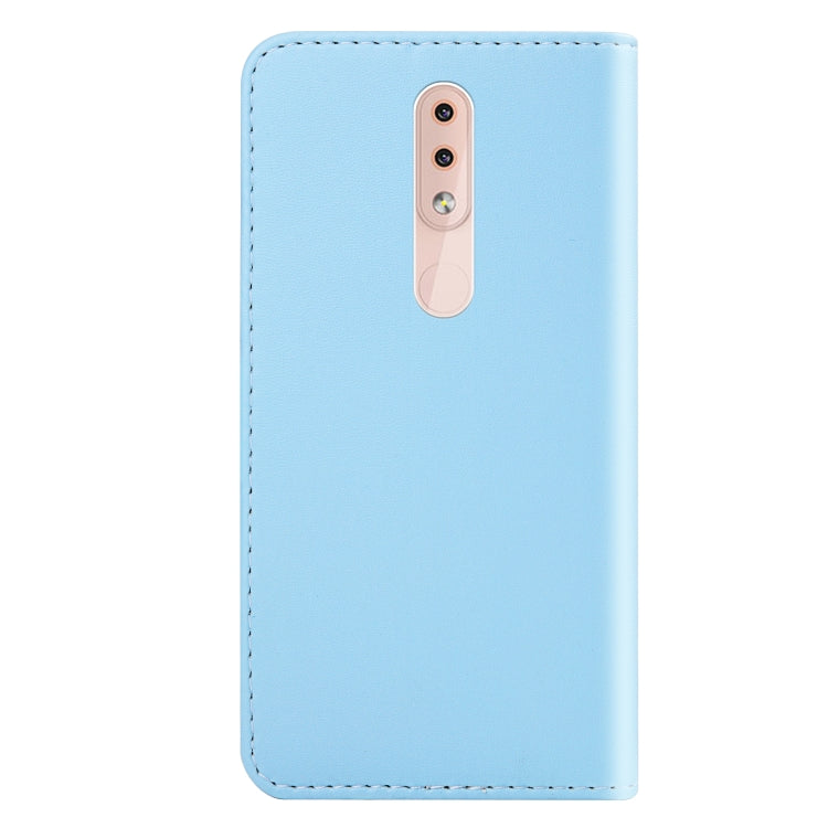 For Nokia 4.2 Tricolor Stitching Horizontal Flip TPU + PU Leather Case with Holder & Card Slots & Wallet