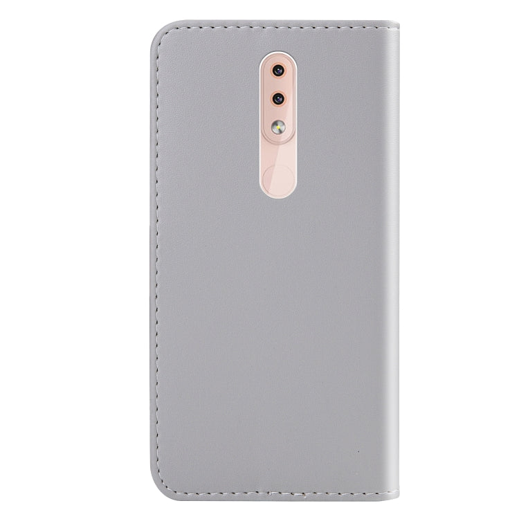For Nokia 4.2 Tricolor Stitching Horizontal Flip TPU + PU Leather Case with Holder & Card Slots & Wallet