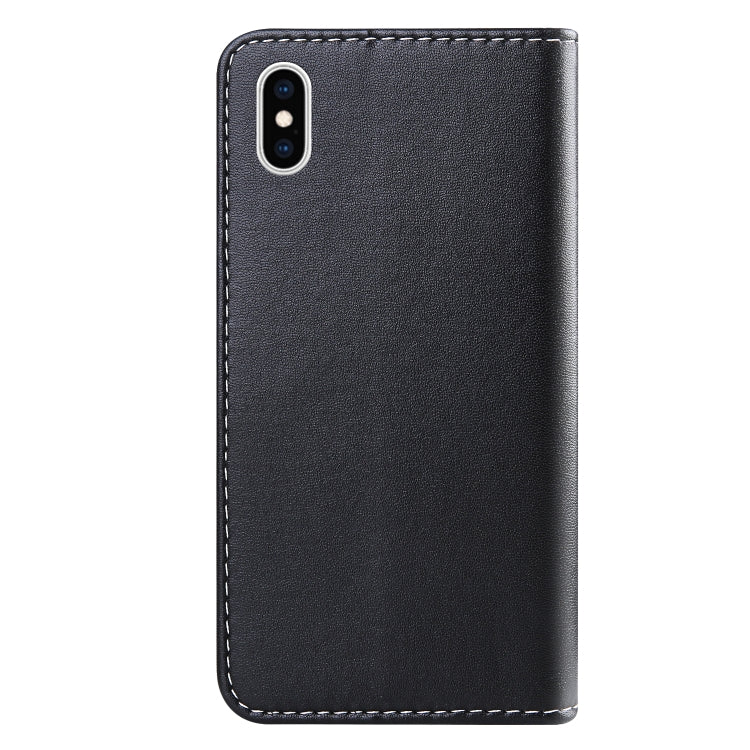 For iPhone X / XS Tricolor Stitching Horizontal Flip TPU + PU Leather Case with Holder & Card Slots & Wallet