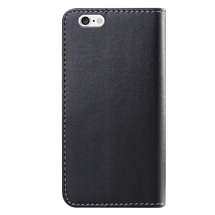 For iPhone 6s Plus / 6 Plus Tricolor Stitching Horizontal Flip TPU + PU Leather Case with Holder & Card Slots & Wallet