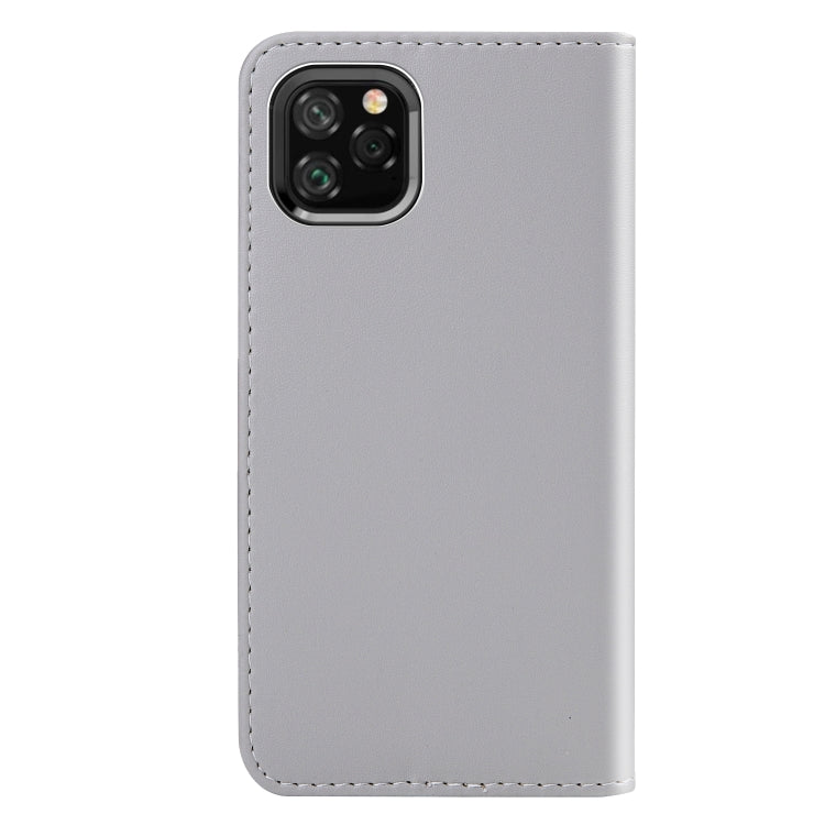 For iPhone 11 Tricolor Stitching Horizontal Flip TPU + PU Leather Case with Holder & Card Slots & Wallet